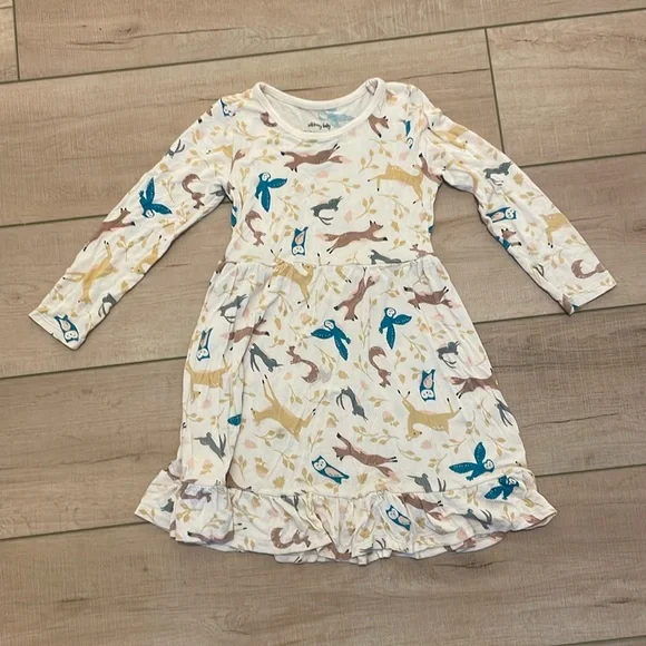 Silkberry Baby | Dresses | Silkberry Baby Bamboo Jersey Dress In Woodland  Frolic Print 45t | Poshmark